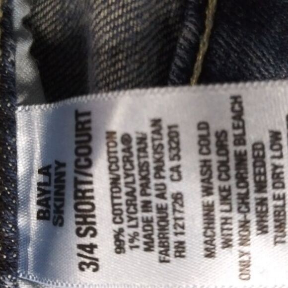 Aeropostale Bayla Skinny Tapered Leg Jeans 3/4 short - Picture 7 of 13